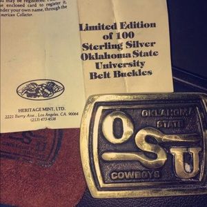 Oklahoma State Cowboys belt buckle